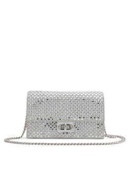 Aldo - Meredith Womens Silver Cross Body Bag (S)