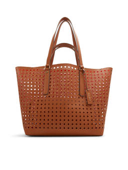 Aldo - Beachthare Womens Brown Tote Bag with Pouch (Set of 2) (L)