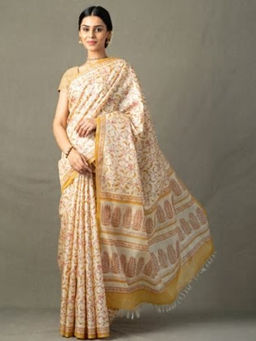 Fabindia - Silk Hand Block Print Sari