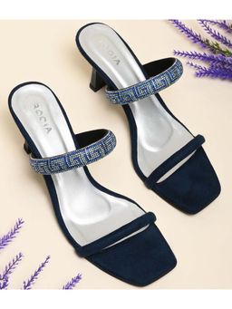 ROCIA - Women Blue Diamond Encrusted Stiletto Heels