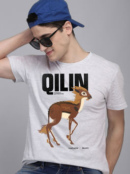 Free Authority - Fantastic Beasts Printed Grey Tshirt For Men