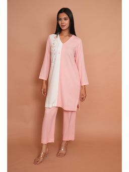 Rabnoor K Sethi - Powder Pink Formal Embroidered Kurti