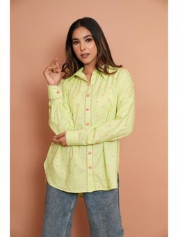 Rabnoor K Sethi - Yellow Meant Formal Embroidered Shirt