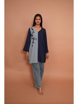 Rabnoor K Sethi - Pastel Blue Embroidered Kurti