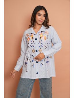 Rabnoor K Sethi - Blue Stripe Shirt