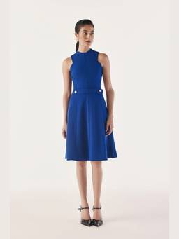 Néant - Blue Belted Panelled Contour Dress
