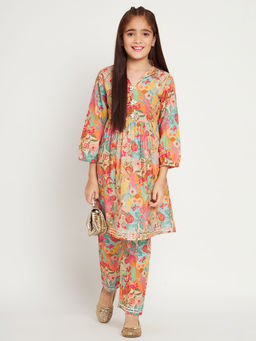 Readiprint - Frock Style Cotton Fabric Multi Kurti with Pant (Set of 2)