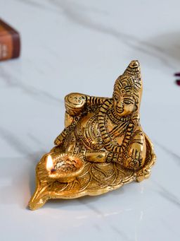 DecorTwist - Metal Kuber Idol Diya Decorative Showpiece