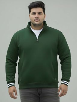 UNSIZED - Mens Green Solid Sweatshirt