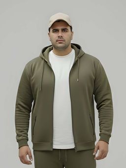 UNSIZED - Mens Olive Solid Hoodie