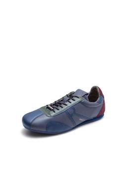 Rare Rabbit - Dust Mens Dusky Purple Colorblock Leather Lace-Up Sneakers