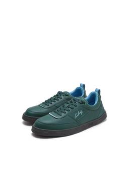 Rare Rabbit - Mens Garen Dark Green Micro Fiber Sneakers