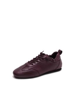 Rare Rabbit - RAREZ Montare 7 Mens Dark Burgundy Solid Leather Casual Sneakers