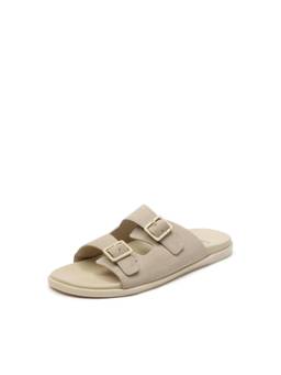 Rare Rabbit - Mens Raro Dark Beige Leather Sandals