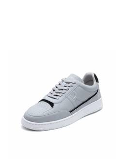 Rare Rabbit - Volgo Mens Grey Solid Lace-Up Casual Sneakers