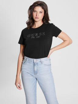 Guess - Women Black Short Sleeves T-Shirt