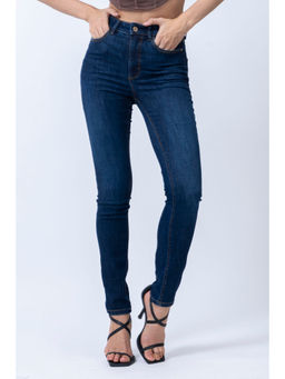 Guess - Women Dark Blue High Rise Skinny Fit Denim