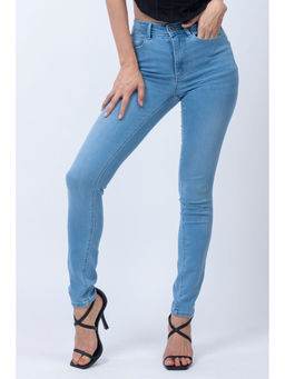 Guess - Women Light Blue High Rise Skinny Fit Denim