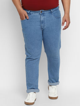 Urbano Plus - Light Blue Regular Fit Denim Jeans Stretchable