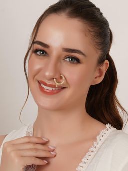 Mali Fionna - White Ad Stone Nose Ring For Women