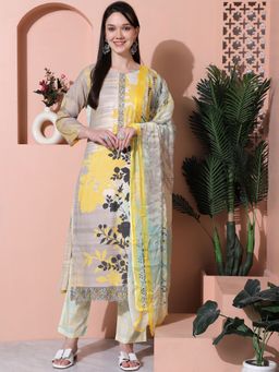 Stylee LIFESTYLE - Multi Cotton Digital Printed Dress Material (Set of 3)