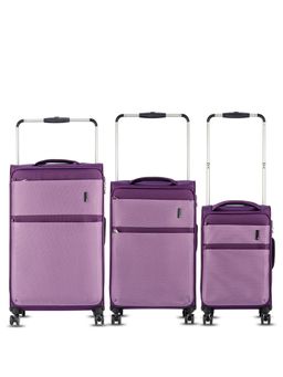 it luggage - World's Lightest Bag Debonair Purple and White (Pack of 3)