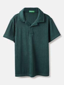 United Colors of Benetton - Regular Fit Polo Neck Pinstripes T-Shirt