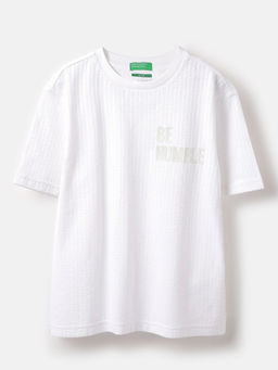 United Colors of Benetton - Boxy Fit Round Neck Textured T-Shirt