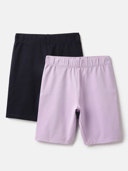 United Colors of Benetton - Solid Regular Fit Cycling Shorts (Pack of 2)