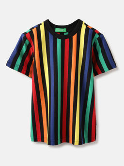 United Colors of Benetton - Regular Fit Round Neck Striped T-Shirt