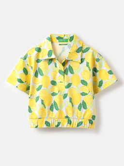 United Colors of Benetton - Regular Fit Polo Neck Printed T-Shirt