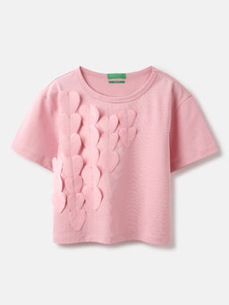 United Colors of Benetton - Boxy Fit Round Neck Applique T-Shirt