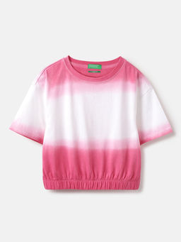 United Colors of Benetton - Regular Fit Round Neck Ombre T-Shirt