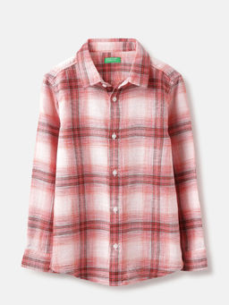 United Colors of Benetton - Regular Fit Spread Collar Checkered Shirt