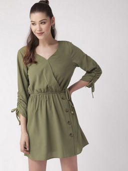 Twenty Dresses by Nykaa Fashion - Olive The Brightest Button Dress