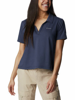 Columbia - Womens Navy Omni-Wick W Sun Trek Polo Tshirt
