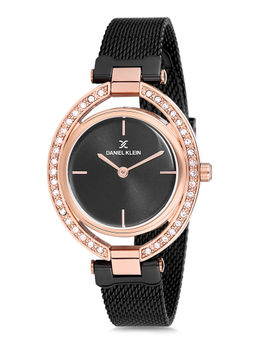 Daniel Klein - Black Premium Round Dial Analog Watch For Women - DK12194 - 6