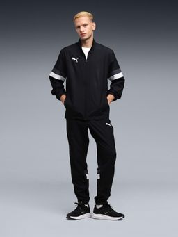 Puma - Black Solid Regular Fit Jacket and Joggers