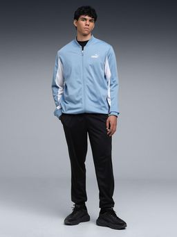 Puma - Blue Solid Regular Fit Jacket and Joggers