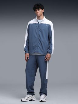 Puma - Blue Colorblock Regular Fit Jacket and Trackpant