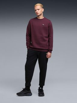Puma - Red Solid Regular Fit Sweatshirt and Joggers