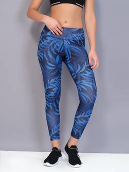 Technosport - Blue Printed Skinny Fit Tights