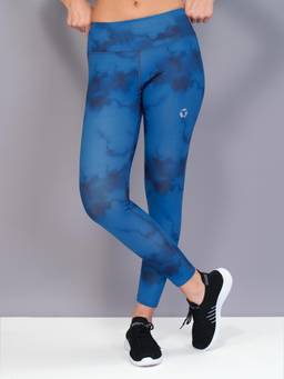 Technosport - Blue Printed Skinny Fit Tights