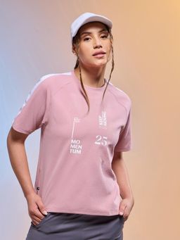 Technosport - Purple Printed Relaxed Fit T-Shirt