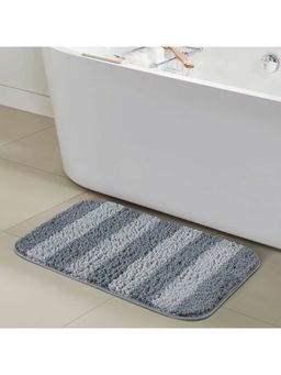 OBSESSIONS - Anti-Skid Polyester Colorblock Bath Mat - Grey