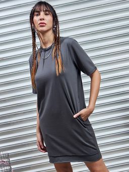 Bewakoof - Heavy Duty 1.0 Women's Grey Oversized Dress