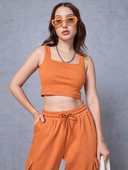 Bewakoof - Women's Orange Super Loose Fit Co-ordinates