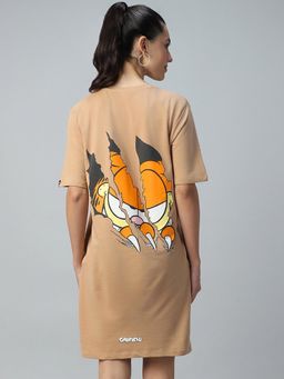 Bewakoof - Heavy Duty 1.0 Official Merchandise Womens Graphic Printed Oversized Mini Dress