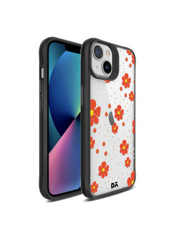 DailyObjects - Orange Cosmos Black Hybrid Clear Case Cover for iPhone 13 Mini 5.4 inch