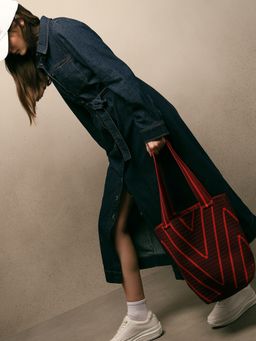 VERO MODA - Red Textured Contrast Shoulder Bag